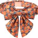 Maca Bates Halloween Pumpkin Dog Collar with Bow Bowtie for Dogs Sailor Bow Tie Adjustable Breakaway Cute Collars Accessories Fall Gift for Small Medium Large XL Puppy with Golden Metal Buckle