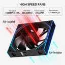TL-M12QR X3 120mm ARGB PC Fans  Reverse Blade Design, 1500RPM, Silent Operation, Daisy-Chain Connection, with Infinite Mirror Effect (Black-3Pack)