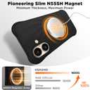 Magnetic for iPhone 17 Case, Compatible with MagSafe, [Integrated Silicone Camera Control Cover] [Screen Protector], 2X MIL-STD Drop Protection Shockproof Phone Case 6.3 inch, Black