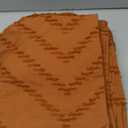 Siiluminisoy Extra Long Shower Curtains Burnt Orange 72 x 96 Inches Tufted Chevron Fabric for Bathroom Vintage Shabby Chic Waterproof Cloth Shower Curtain