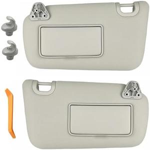 Pair of Left and Right Sun Visor with Holders for Nissan Sentra 2013 2014 2015 2016 2017 2018 2019, Windshield Sunshade Replacement Without Light Sunroof