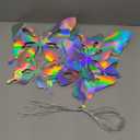 8 Pcs Hanging Butterfly Decorations, Butterfly Birthday Decorations Made with Foil Cardstock (not Transparent), Shiny Foil Look Thick 3D Paper Butterflies for Party, Baby Shower, Centerpiece