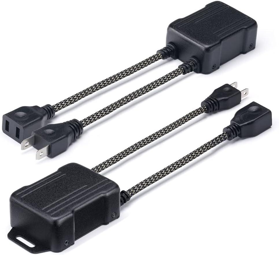 Xprite H7 LED Headlight Canbus Decoder Error Free Capacitors Resistors for LED Lights, Anti Flicker Harness Adapter for Cars Trucks, Pack of 2