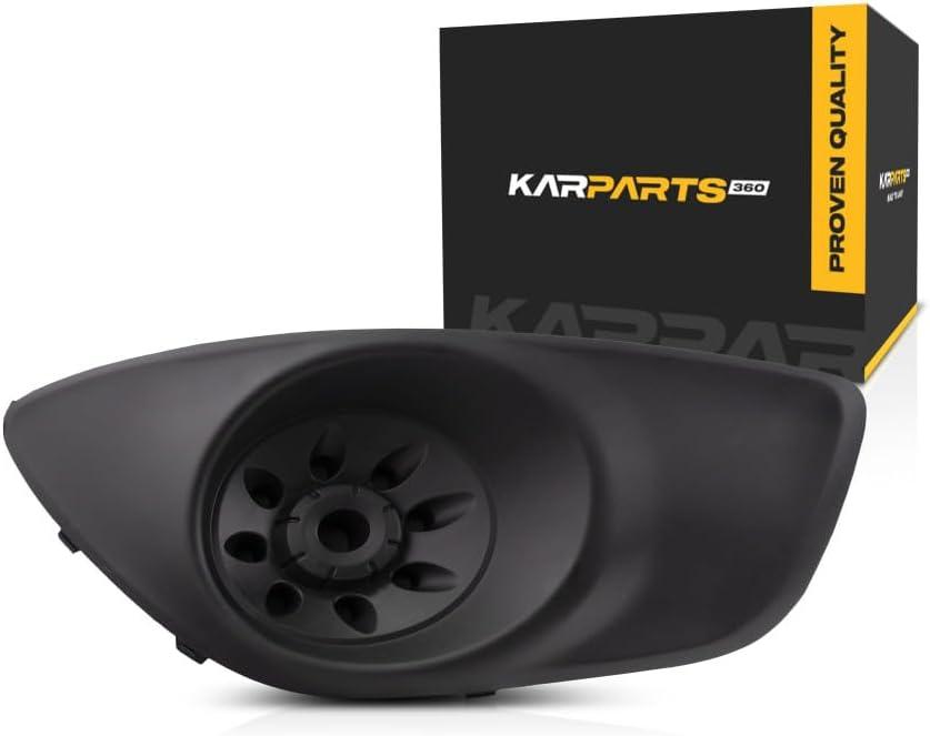 KarParts360 For Hyundai Santa Fe 2010 2011 2012 Fog Light Cover Assembly Passenger Side | Front | Plastic | Textured Black | Replacement For HY1039119 | 615343713786, 865142B700