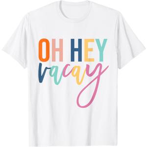 Oh Hey Vacay Summer Vacation Matching Family Men Women Kids T-Shirt (Small)