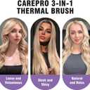 ZAVAREA Thermal Brush, 1.5 Inch Heated Round Brush Stylers, 800M Negative Ions Ceramic for Less Frizz Damage, 4 Temperature Set, Dual Voltage for Travel, Easy Use Boosts Shine, Dual Voltage