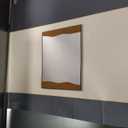 Modavari Home Fashion Accent Mirror Wood and Metal Finish Bathroom Mirrors for Wall Mounted, 40" x 30" Rectangle Rustic Wood Framed Wall Mirror, Decorative Farmhouse Mirror for Bathroom, Bedroom, Entryway, Horizontally/Vertically, 8 Pack