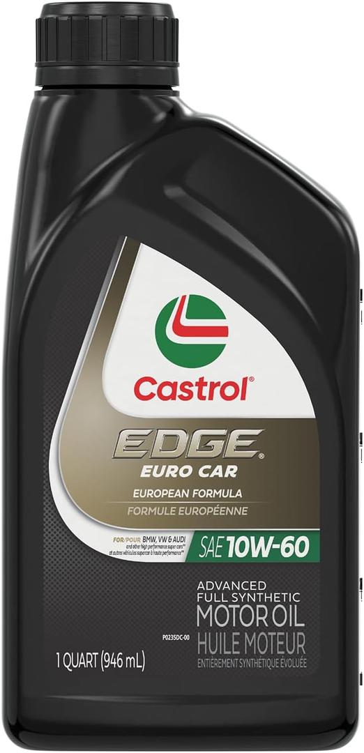 Castrol EDGE Euro 10W-60 Advanced Full Synthetic Motor Oil, 1 Quart