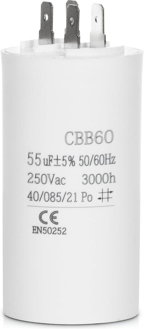 55 MFD Garage Door Opener Capacitor, Compatible with Old Type LiftMaster 30B532, 250V CBB60 Replacement
