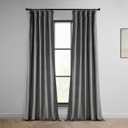 HPD Half Price Drapes Heritage Plush Velvet Curtains 96 Inches Long Room Darkening Curtains for Bedroom & Living Room 50W x 96L, (1 Panel), Destiny Grey
