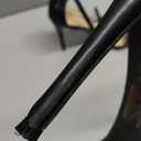 GENSHUO High Heeled Sandals for Women One Strap Heels with Square Open Toe 4 Inch Stiletto Ankle Strap Shoes Elegant Sexy Dress Wedding Party (8, Solid Black)