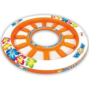 WOW Sports Stadium Islander Inflatable Floating Island - Holds Up to 12 People - Mesh Seating - Multiperson Raft, Large