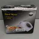 5-Speed Electric Hand Mixer with Whisk, Traditional Beaters, 120 Watts,Portable & Lightweight, Blending or Cooking White