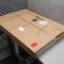 Coffee Table for Living Room Mid Century Modern Center Table with Glass Top, Walnut Transparent (32 Inch)