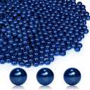 1400Pcs Navy Blue Vase Filler Pearl Beads for Crafting 8mm Beads No Holes Decor Suitable for Wedding Decor, Party Decorations, Centerpiece Table Decorations