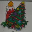 MorTime 2 Pack Lighted Christmas Window Decorations, Light up Xmas Window Lights for Winter Holiday with 12 LEDs