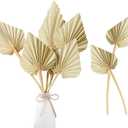Sggvecsy Boho Dried Palm Leaves - 10 Pieces, 14.2'' Natural Palm Spears and Fans for Flower Bouquet, Boho Wedding, Home Party, Kitchen Vase, Farmhouse Table Arrangements and Anniversary Decor