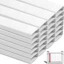 Yaocom 24 Pieces 7/8" x 3" PVC Picket Pack White Vinyl Picket Fence Parts for Outdoor Backyard Garden