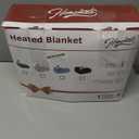 Homemate Electric Heated Blanket Twin - 62"x84" Heating Bed Blankets Throw with 10 Heating Levels 8 Hours Auto Off Fast Heating Over-Heated Protection Ultra Soft Warm Flannel ETL Certified Blue