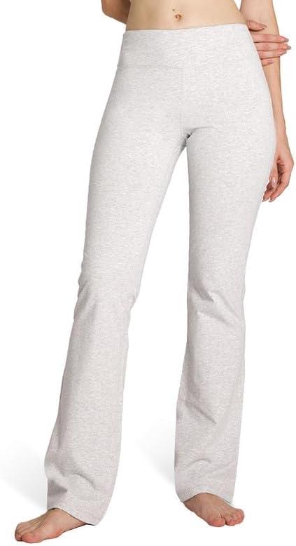 Houmous 29''31''33''35'' Inseam Women's Cotton Bootcut Pants Inner Pocket, Large