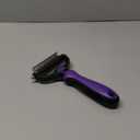 WePet Grooming Rake for Dogs & Cats, Double-Sided Deshedding Brush, Extra-Wide Dematting Tool, Slicker Comb for Undercoat & Loose Hair Removal, Reduces Shedding by 95%, Purple, Small