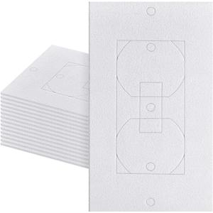 Tondiamo 50 Pcs Outlet Insulation and Draft Sealers Foam Insulation Pads Electrical Outlet Light Switch Covers Wall Gasket (White)