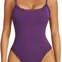 Avidlove Women Square Neck Lace Bodysuit Sleeveless Spaghetti Strap Tank Top Body Suits