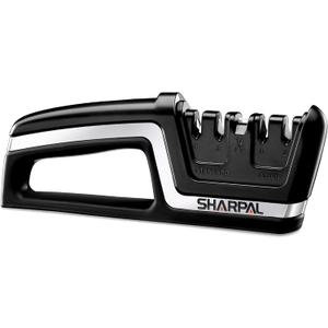 SHARPAL 104N 5-in-1 Professional Knife & Scissors Sharpener, Sharpening Tool for Straight & Serrated Blades, Repairs & Hones Euro/American & Asian Knives, Fast Scissor Sharpening