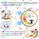 GOLDEN SMILE Pet Memorial Embroidery Kit | Personalized Pet Name & Date for Loss of Pet | Fun Needlework Starter Set for Adult Beginners | Includes 2-in-1 Hoop, Threads, Needles & More