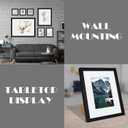 Hongkee 8x10 Black Picture Frames set of 3, Made of Wooden and Glass Photo frame - Displays Picture 5x7 with Mat or 8 x 10 without Mat, Desktop & Wall Collage Frame set