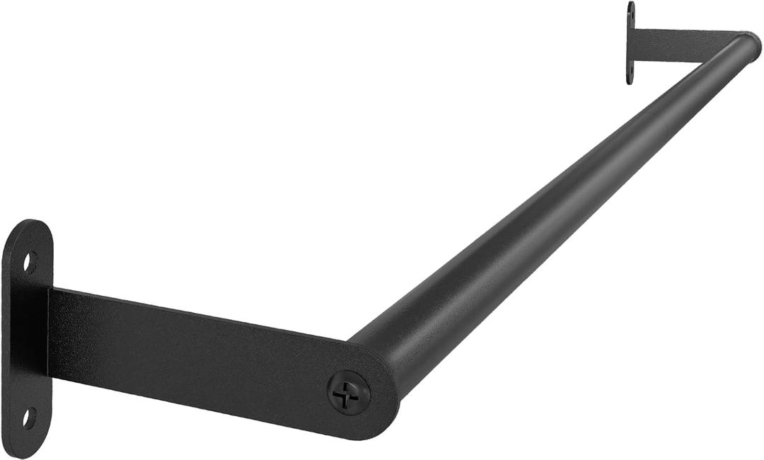 Towel Bar for Bathroom Wall, Black 24 Inch Single Towel Bar Rods for Bathroom, Stainless Steel Heavy Duty Towel Racks for Bathroom Wall Mounted