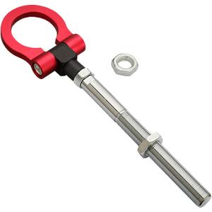 RED Front & Rear Bumper Screw on Tow Hook Kit Heavy Duty for Subaru WRX & STI,Impreza,Scion FR-S