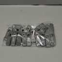 TOFIIGREM Hanger Clips for Velvet Hangers (Grey, 40 PCS), Non-Slip Plastic Clips Skirt Hanger Clips for Gray Flocking Hangers
