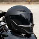 MXJ Gear Motorcycle Helmets for Adult Men Women,MG666 Full Face Helmet (XL, Black)
