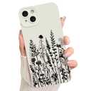LSL Case for iPhone 15 Plus Black Floral Pattern Print Design