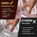 Lueumxc 40 Pack Plastic Ribbed Wine Glasses, 14Oz Origami Disposable Wine Glasses Unbreakable Clear Plastic Cocktail Glasses Recyclable Shatterproof Reusable Wine Cups (14oz 40pack), 3.5*3.1inches