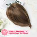 NTYNTY Ponytail Extension - 10" Short Claw Clip in Ponytail Hair Extensions Messy Bun Hair Piece Natural Soft Synthetic Straight Pony Tail Hair Pieces for Women - Light Brown