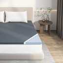 Avenco Memory Foam Mattress Topper Twin, 2 Inch Cooling Mattress Topper Twin, Plush, Grey