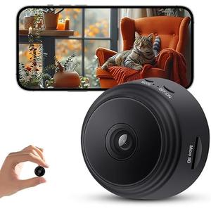 Smilephil Hidden Camera,1080P HD WiFi Mini Nanny Cam with Night Vision & Motion Detection  Indoor/Outdoor Wireless Security Spy Cameras for Home, Car, Baby & Pet MonitoringUpgraded A9