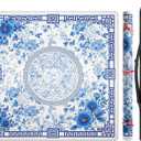 Mahjong Mat for Table 33" Rolled Packaging for American Mahjong Set
Waterproof Non-Slip Noise-Reducing Mah Jongg Mat,American Neoprene Mahjong Mat with Carrying Bag for Board Games(Blue)