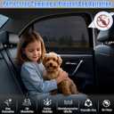 ZATOOTO Car Window Shade 4Pack Side Window Sunshade Single Layer Ventilation & Visibility & Sunshade Car Window Cover for UV Rays Magnet Reinforced for Non-Slip Travel with Bug Free(B Shape for Rear)