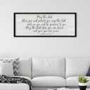ZZJJHYWGQ Christian Wall Decor Numbers 6:24-26 Bible Verse Catholic Sign 32"12" for Living Room Religious Scripture Art Christ Jesus Family Large Wooden Framed Home Hanging (Black)