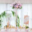 10 Pcs 39.4" Gold Flower Vase with Chandelier Crystal, Centerpiece Table Decorations, Metal Stand for Wedding, Reception, Party, Events, Home
