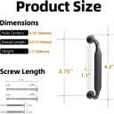 10 Pack 3-3/4 Inch Cabinet Pulls Oil Rubbed Bronze Kitchen Cabinet Handles Zinc Alloy Drawer Pulls Solid Cabinet Hardware (3-3/4'' Hole Center(96mm))