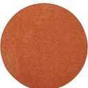 Ambiant Pet Friendly Solid Color Area Rugs Orange - 9' Round, Indoor, Stain & Fade Resistant, Perfect for Living Room, Bedroom, Dining Room, Entryway, Doorway, Pet & Kids Friendly Rug, Wedding