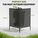 1 Panel No Dig Privacy Fence Screen, 60" H × 48" W Metal Outdoor AC Fencing
