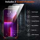 SPIDERCASE Designed for iPhone 13 Pro Case, [10 FT Military Grade Drop Protection] [with 2 pcs Tempered Glass Screen Protector] Cover for iPhone 13 Pro 6.1 inch (Dark Red)