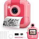 Instant Print Camera for Kids,Selfie Video Camera That Print Photos,Christmas Birthday Gifts for Girls Age 3-12,Toddler Toys Cameras for 3 4 5 6 7 8 9 10 Year Old Girls Boys Pink