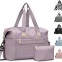 Pritent Travel Duffle Bag, Waterproof Weekender Overnight Hospital Bags for Women Men with Toiletry Bag Lightweight Carry on Personal Item Duffle Gym Bag for Travel, Airplanes, Sports