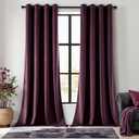 MIULEE Velvet Curtains Purple Orchid Elegant Grommet Thermal Insulated Soundproof Room Darkening Curtains/Drapes for Classical Living Room Bedroom Decor 52 x 90 Inch Set of 2